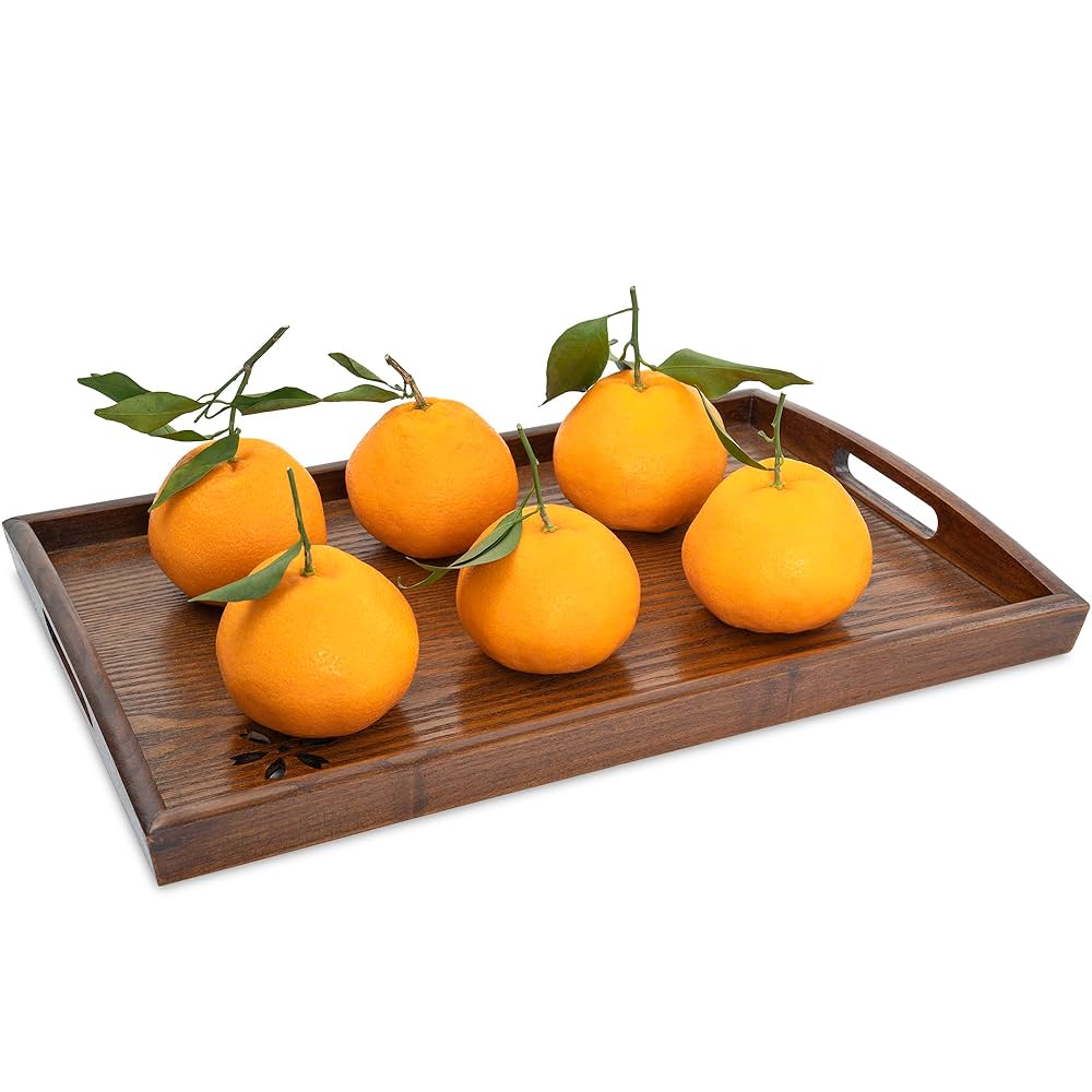 長手盆⭐イタリア製⭐新品未使用⭐おぼん⭐トレー ⭐アウトドア⭐配膳⭐来客用 Amazon｜Asixx 木製トレイ お盆 取っ手付 長方形 角型 定食用